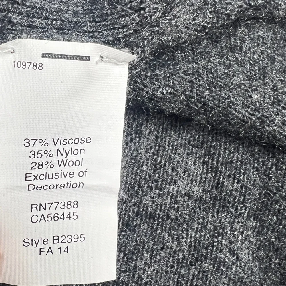 J.Crew Wool Blend Sweater Women’s Medium Gray Elbow‎ Patches Side Buttons Raglan
